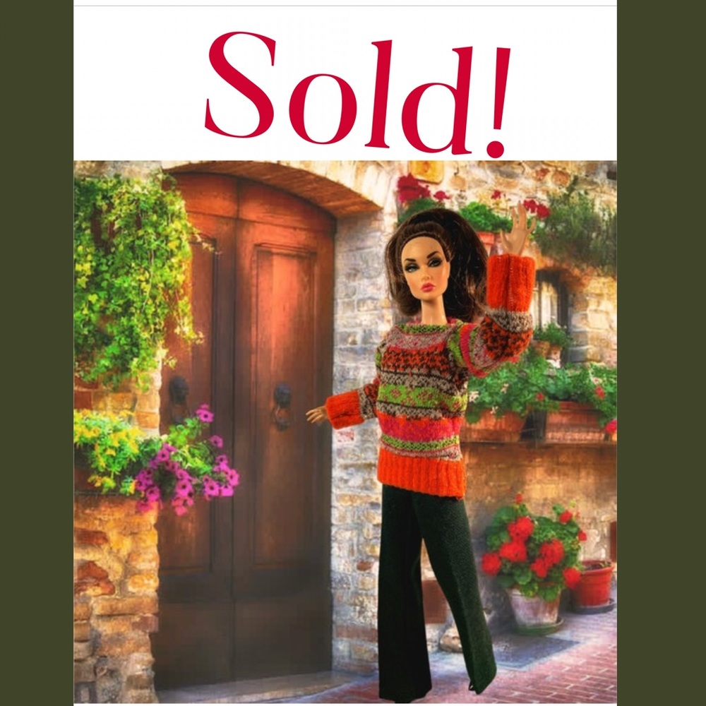 Sold Custom Barbie/Poppy Parker Sweater and pants